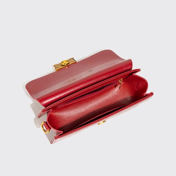 Women Leather Crossbody Bag Small Compact Designer Handbag Black - Picture 5 of 6